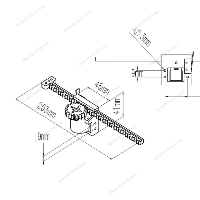 For 28BYJ-48 (5v) 4-phase 5-wire Stepping Motor Telescopic Rod with Limit Switch