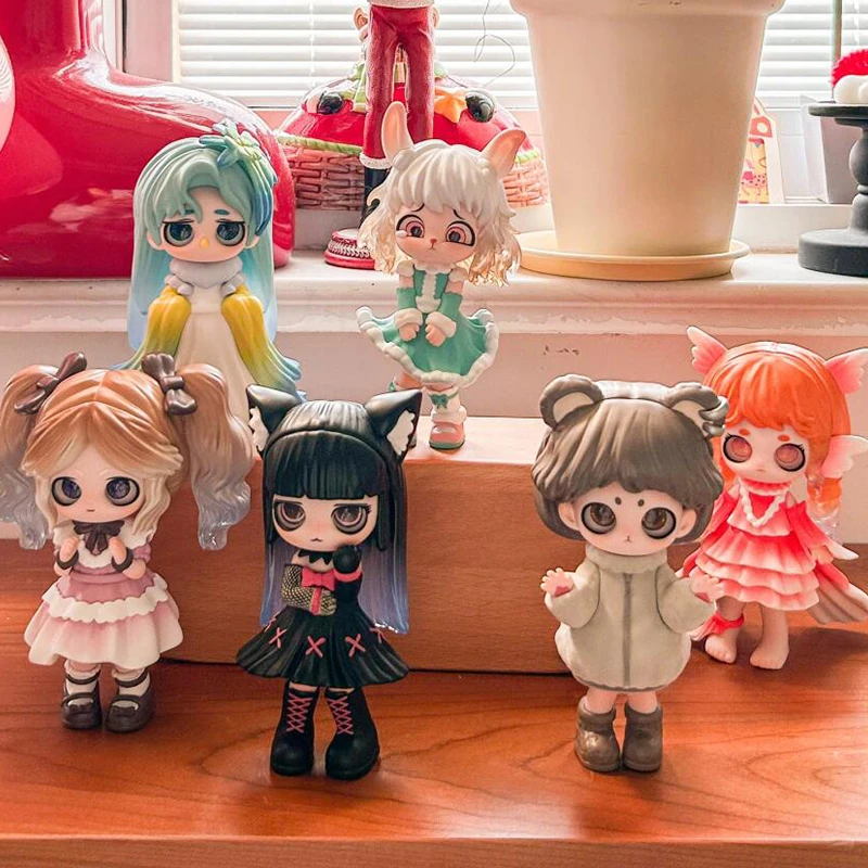 الأسهم الأصلية كيكي الخيال متجر الحيوانات الأليفة سلسلة صندوق أعمى القوطية نمط تمثال Kawaii فتاة الشكل سطح المكتب حلية لعبة عصرية هدية