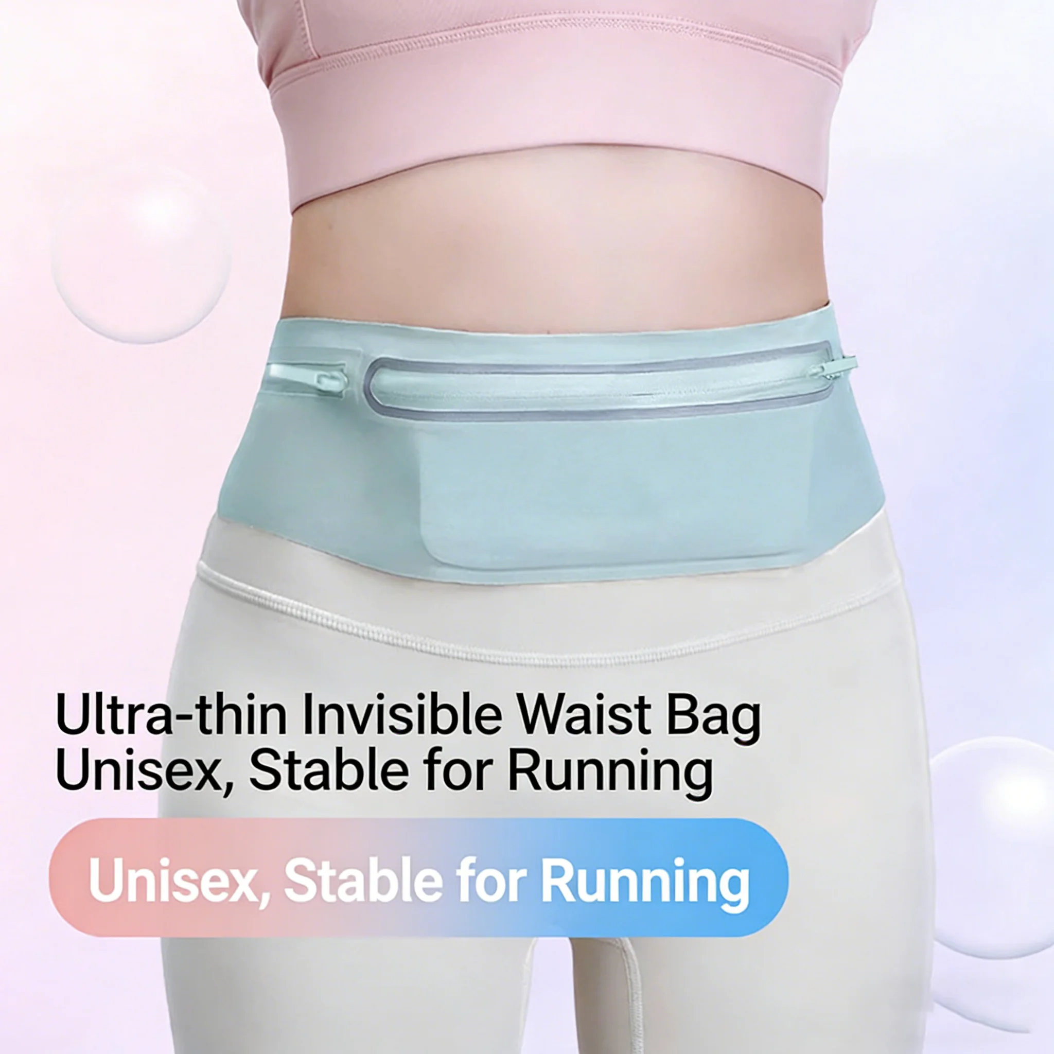 Waterproof Running Waist Fanny Pack Belt Bag, Lightweight Sports Phone Pouch, Universal Gym Workout Accessory for Men Women