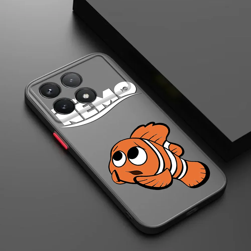 حافظة هاتف لهاتف Redmi Note 10 Lite 10s 8t 8 9a 9c 9t 10c 9i 10a 14c Mi 14 10t العثور على نيمو لؤلؤة ماتي غطاء شفاف متجمد