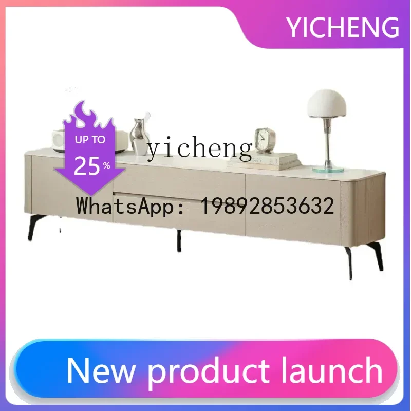 

LYY YY Solid Wood TV Cabinet Light Luxury Living Room Home Stone Plate Floor Cabinet Simple Storage Cabinet
