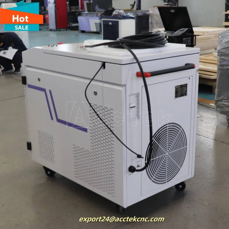 AccTek 3n1 4in1 5in1 Macchina per la pulizia della saldatrice laser a fibra con taglierina per pulitore per saldatore laser Raycus 1500w 2000w 3000w