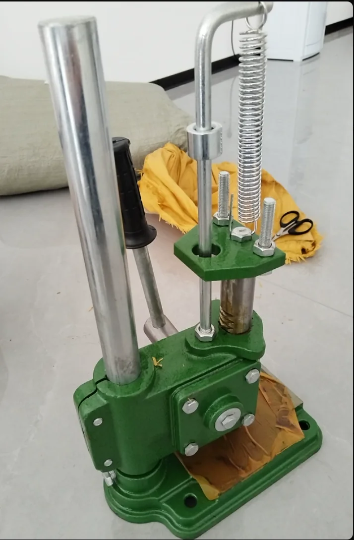 Manual Punch Press Machine Mini Bench Hand Stamping Press for Jewelry Leather Craft Rivet Hole Punch Tool
