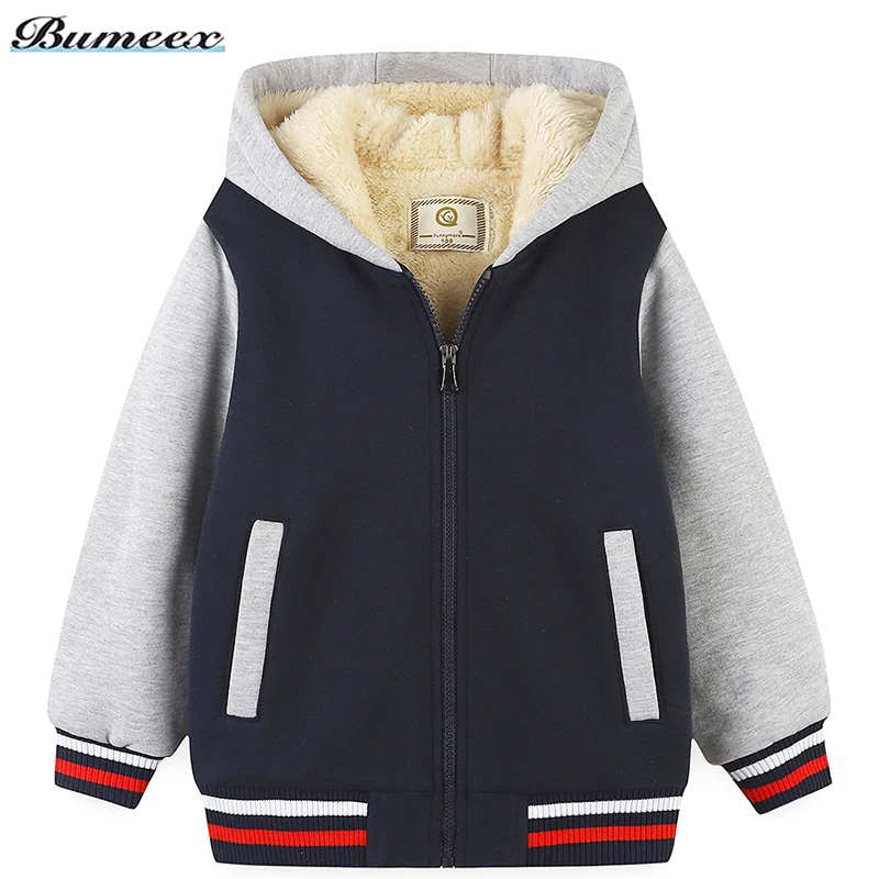 Toddler Boy's Fashion Clothes Sweatshirt Jacket Fall Winter Sherpa Fleece Lined Clothing Outfits Hoodie 2-14Years