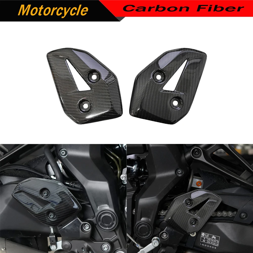 

for YAMAHA MT-07 MT07 2025-2026 Carbon Fiber Motorcycle Passenger Foot Pedal Protection Cover