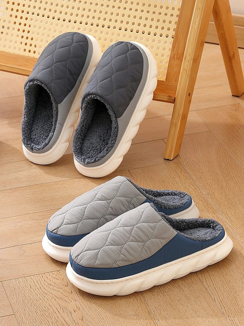 

Мужские хлопковые тапочки, теплые противоскользящие домашние износостойкие тапочки, осенне-зимние домашние тапочки Comfort oes