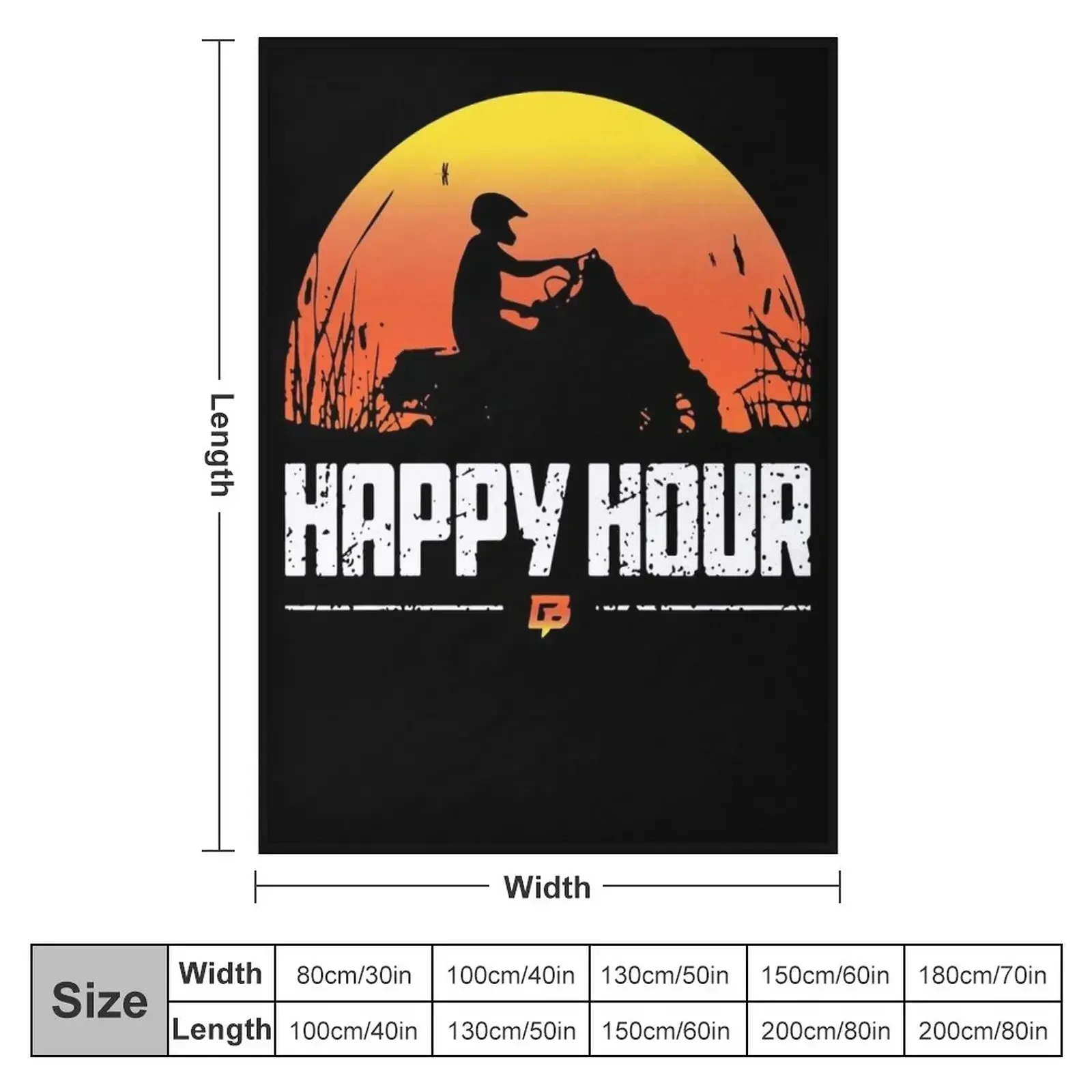 Braydon Price Happy Hour Sunset Braydon Price Throw Blanket couch cozy soft plush fuzzy picnic outdoor blanket