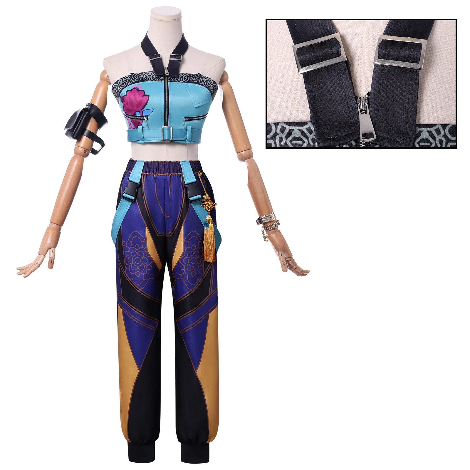 

Game KPop Demon Hunters Zoey Cosplay Costume Tops Pants Accessories Wig Full Set Women Role Playing Halloween Carnival Party