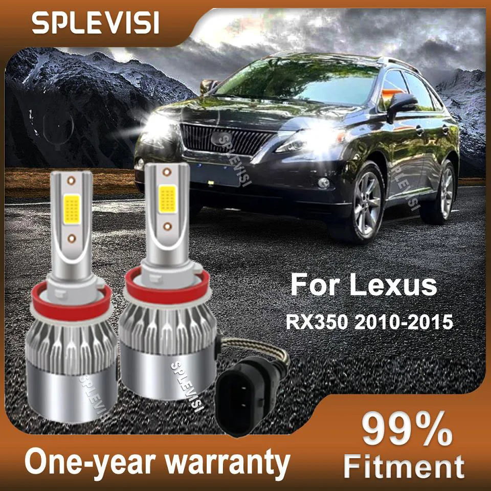 2x Car Auto led light Headlight Low Beam Bulbs 6000K White Replace Kit For Lexus RX350 RX450H 2010-2015 RX400h 2006-2008