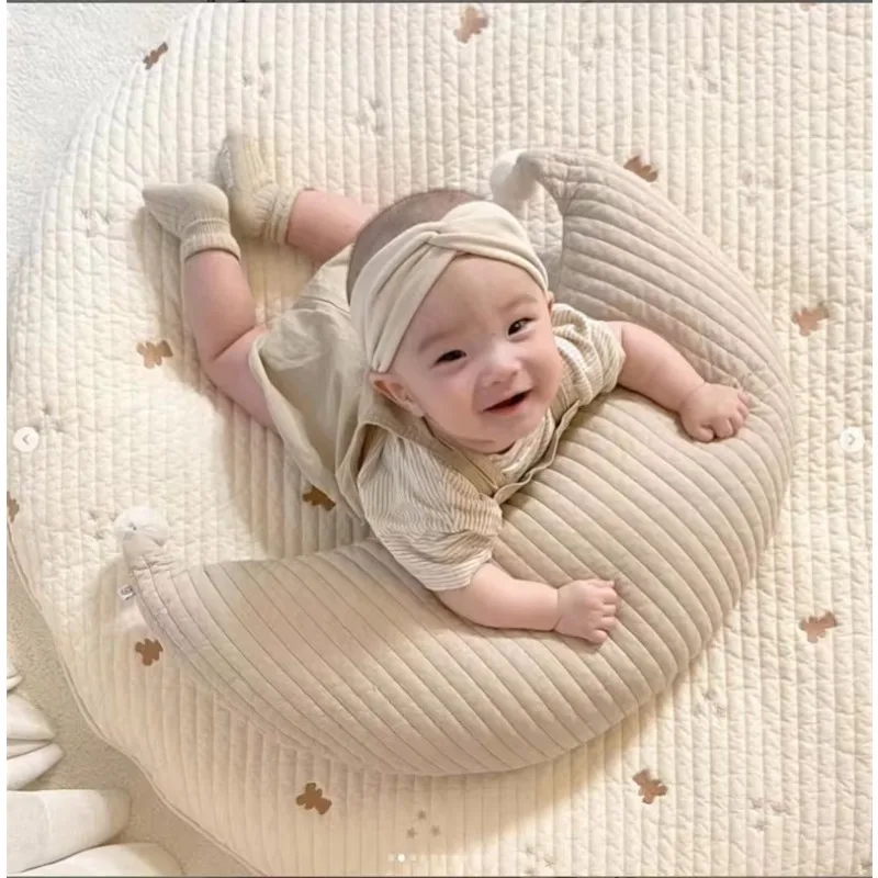 Korea Ins Pure Cotton Wool Ball Moon Pillow Cushion Baby Child Pillow Removable and Washable Nursing Pillow