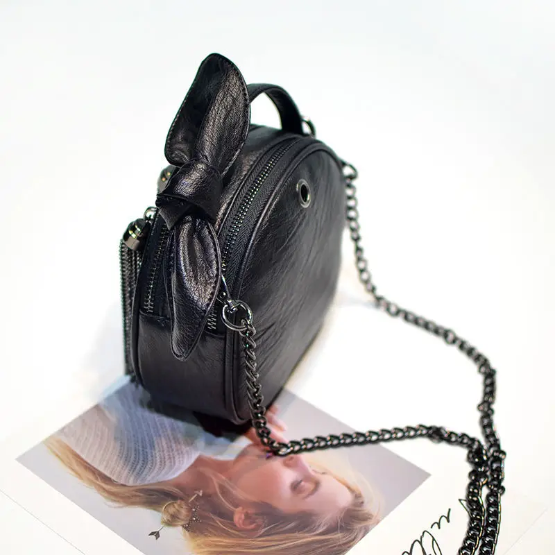 Luxury Brand Metal Tassel Chain Round Women's Messenger Bag 2022 New High Quality Fashion Casual Versatile Women Shoulder Bag