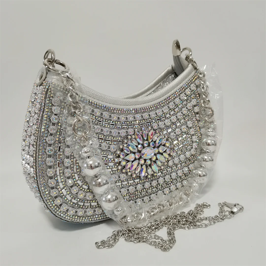 Latest Women Party Handbags Diamond Evening Bags Femme Wedding Purse Beaded Party Clutch Rhinestone Bag F1113-3