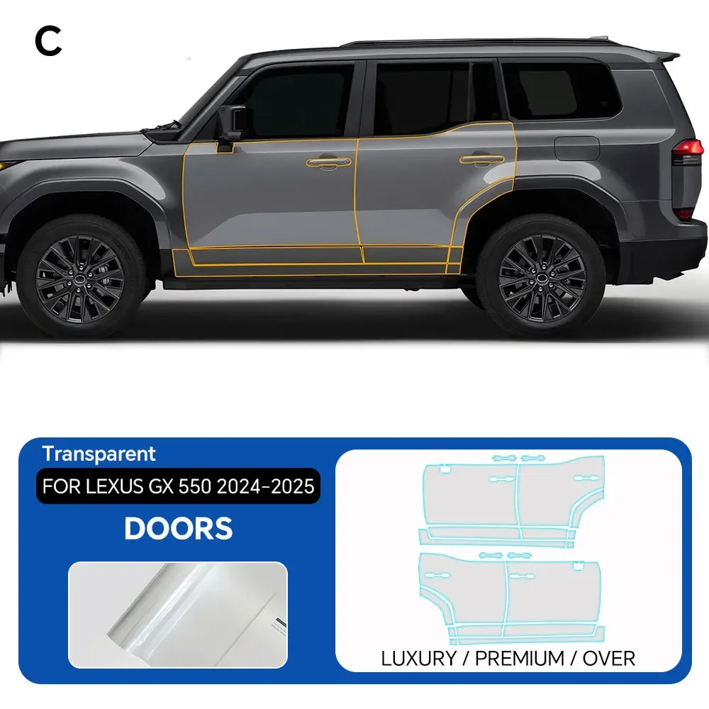 

For Lexus GX550 2024-UP TPU Bumper Hood Pre-cut PPF Kit Clear Paint Protective Film Custom Anti Scratch Self Healing Shield