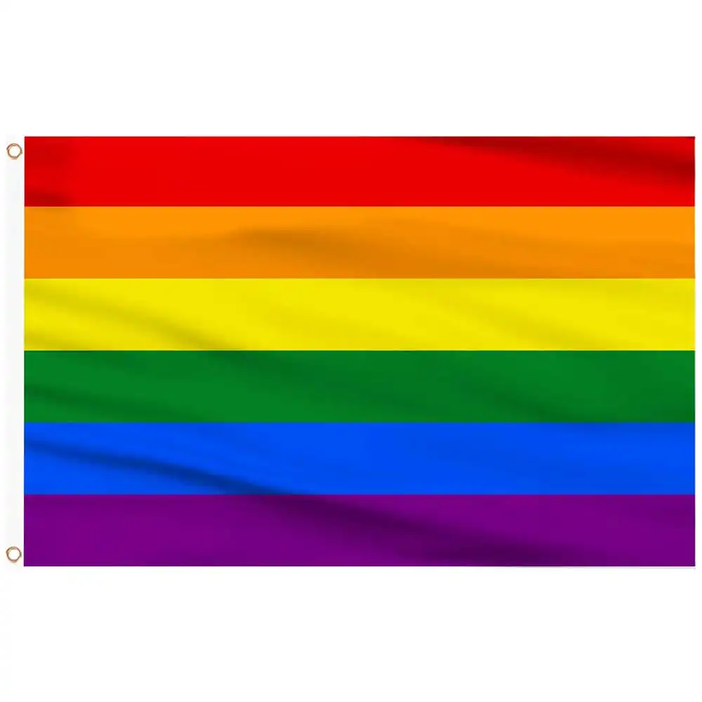 Rainbow Flag 90x150cm LGBT Gay Pride Bisexual Transgender Pansexual 3x5 Feet Home Party Decoration