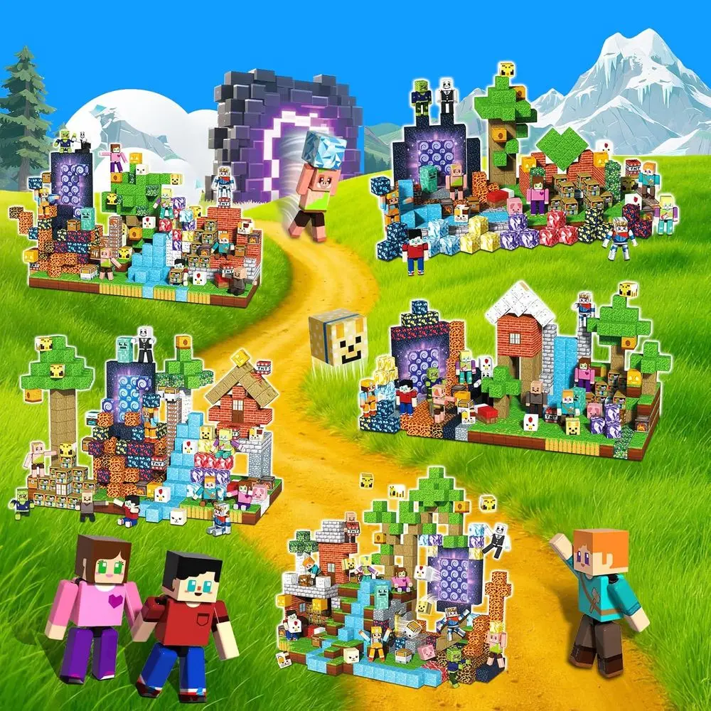 Set di blocchi magnetici STEM - 474 pezzi per bambini 4-8, giocattoli educativi da costruzione, regalo ideale per bambini di 3-12 anni