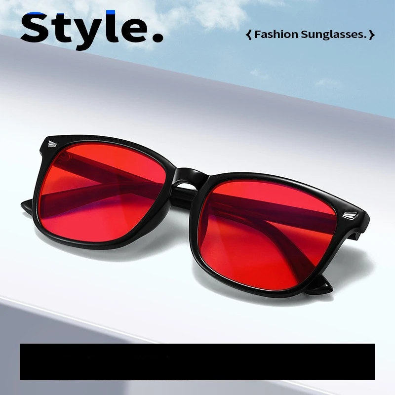 VIVIBEE Classic Red Lens Blue Light Blocking Glasses Square Men Better Sleep Anti Filter Men Orange Women Eyeglasses