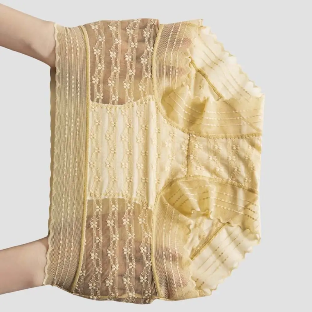 

Breathable Ultra-thin Lace Flower Briefs Hollow Out Transparent Seamless Underwear Underpants Lingerie Panties for Women Lady