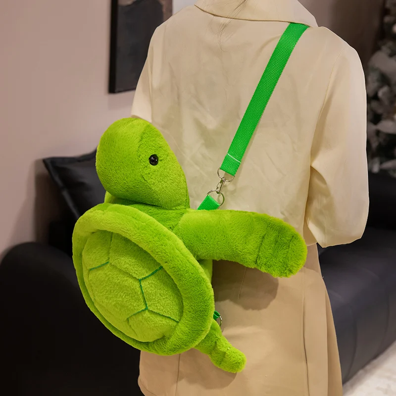 40CM Kleurrijke Schildpad Pluche Rugzak Zeedier Gevulde Zachte Pop Creatieve Schildpad Rugzak Geschenken