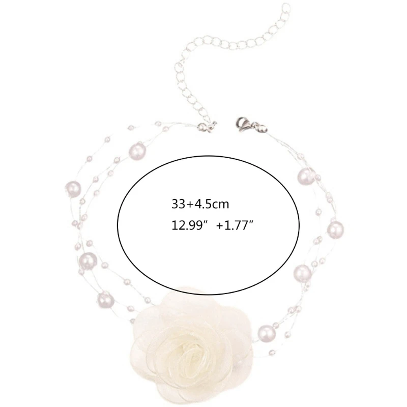 Pearl Flower Neckband Collar Flower Rose Summer Chocker Club Party Sexy Jewelry