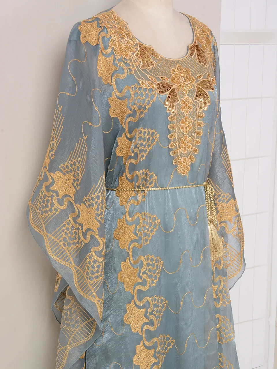 Robe musulmane douce et élégante, robes de soirée avec perles brodées, robe trempée deux pièces, mode tempérament, nouveau, 2024