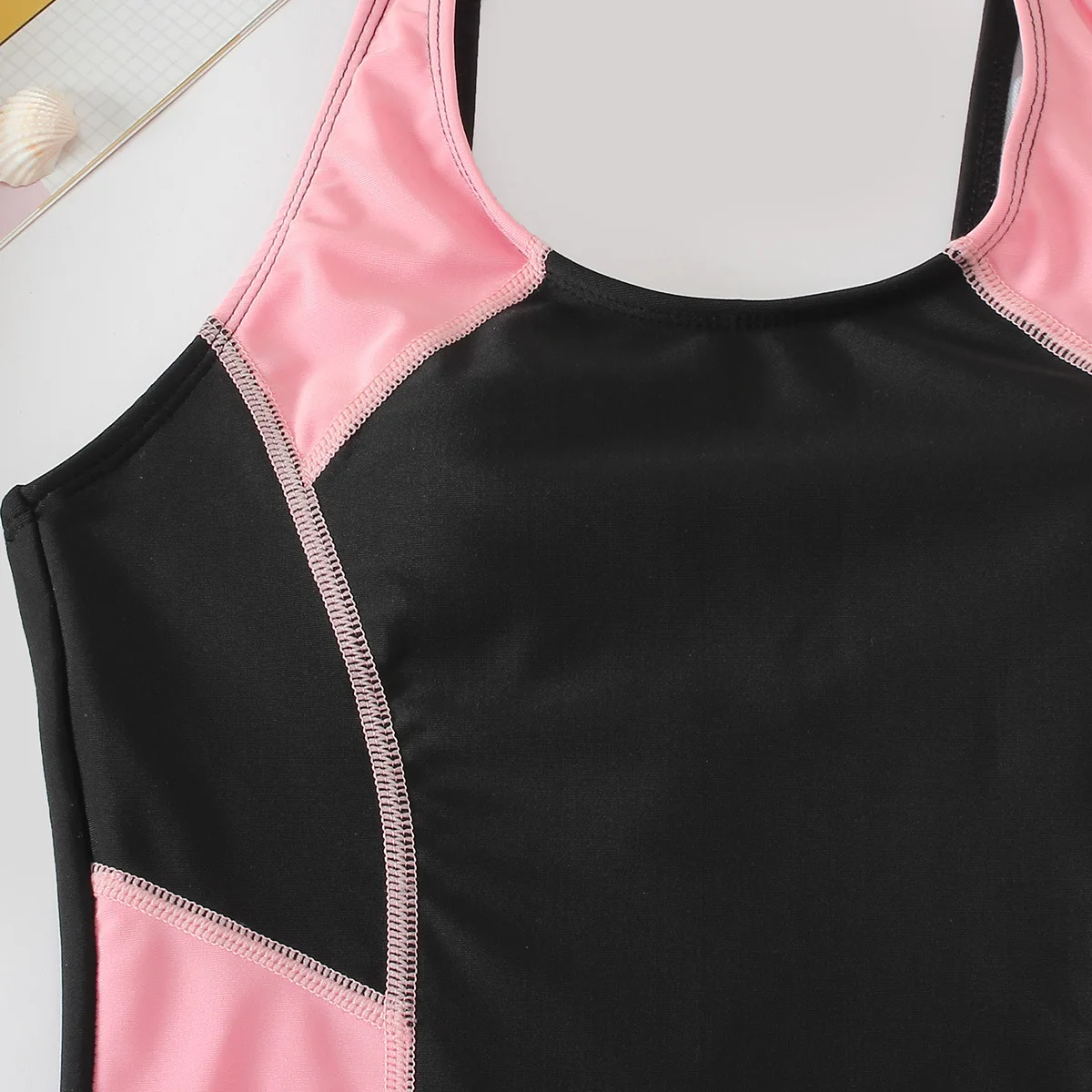 Costume da bagno intero per ragazze adolescenti rosa nero 7-12 anni costume da bagno per bambini sport costumi da bagno per bambini 2024 costumi da