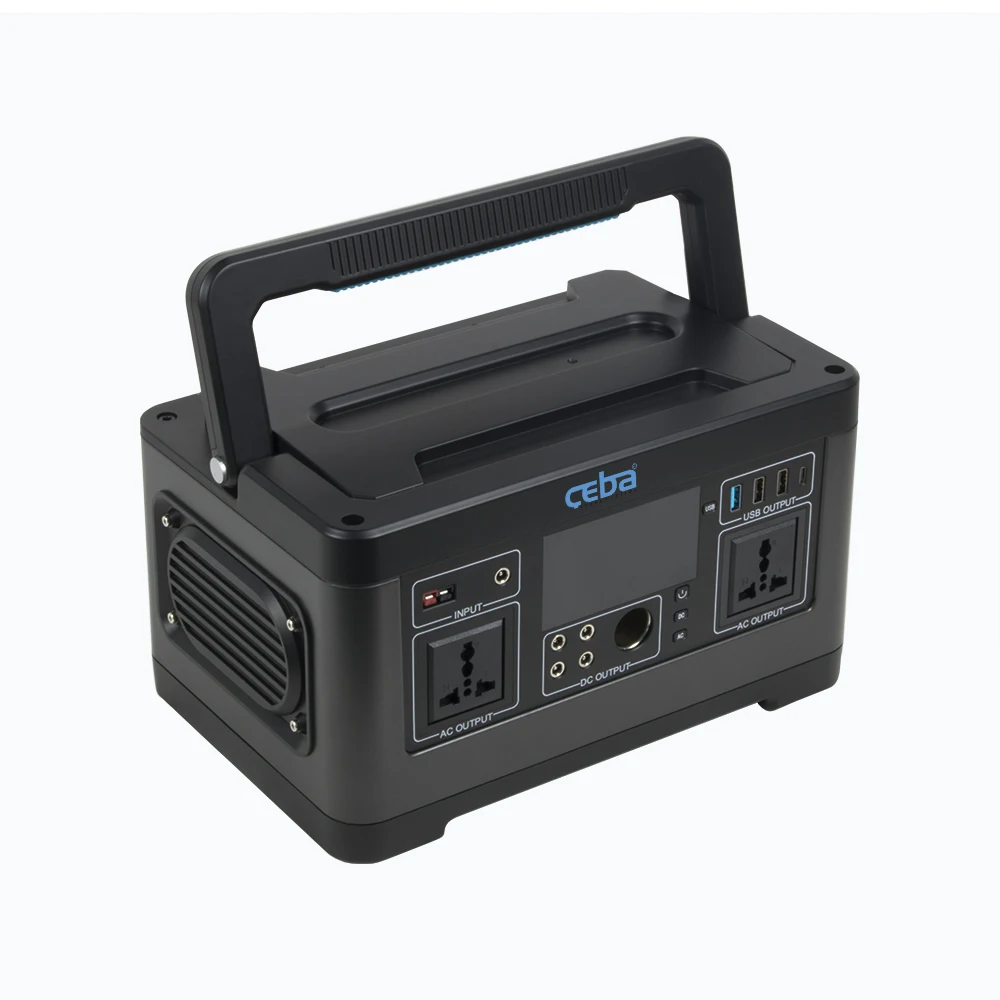 CEBA Solar Power Station Portable Power Station 500W Lithium Battery Mini Solar Energy Power Station Generator Outside