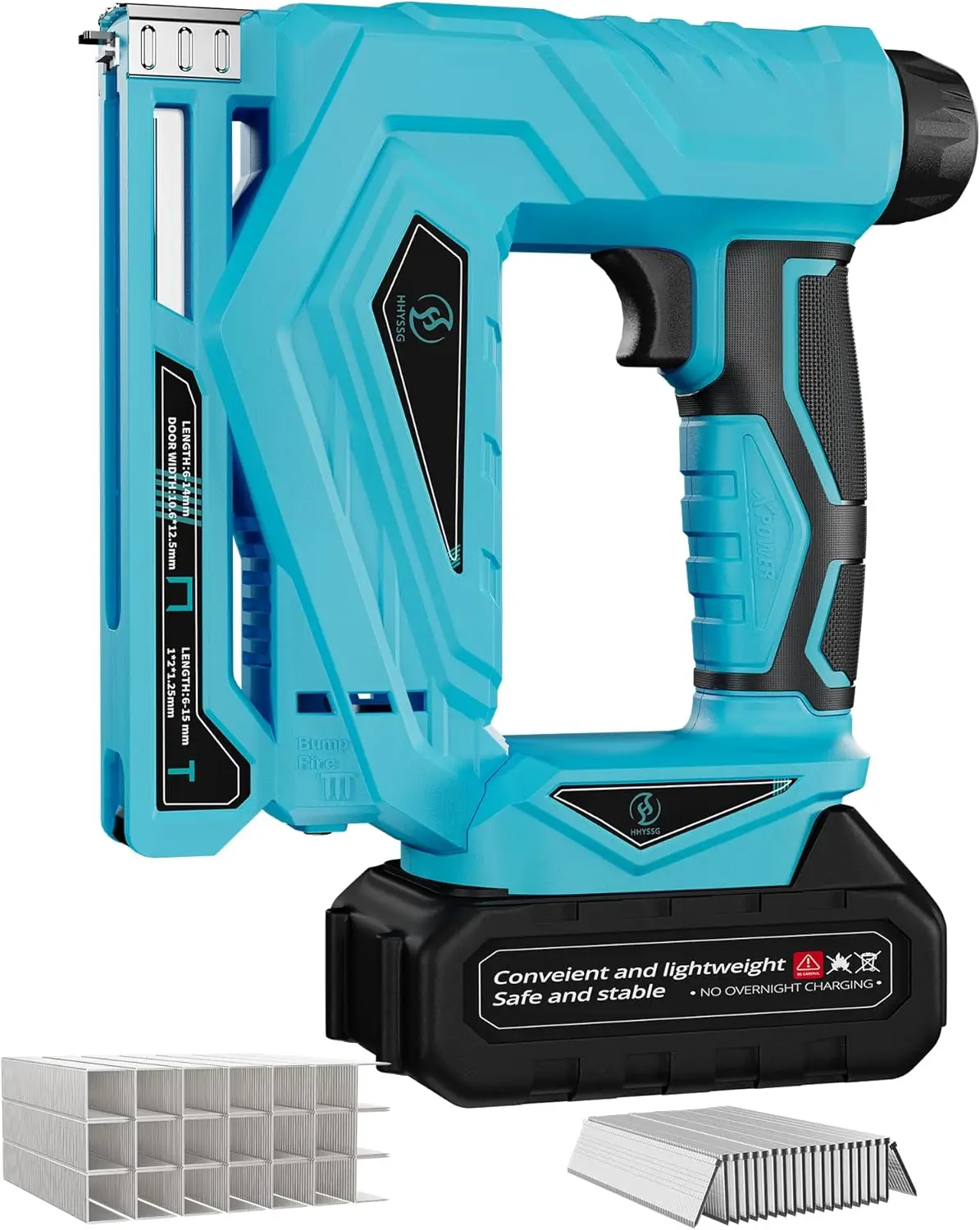 18V Cordless Electric 2-in-1 Brad Nailer & Staple Gun - Includes 2000PCS Nails and Staples, Single/Contact Firing Mode for Upholstery, DIY, Home Repair and Carpentry