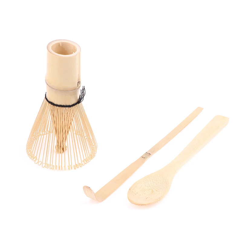 Juego de 3 unidades de batidor Matcha de bambú reutilizable, brocha para polvo de té verde, mezclador de té Matcha Chasen, agitador, batidor de té, utensilios para té