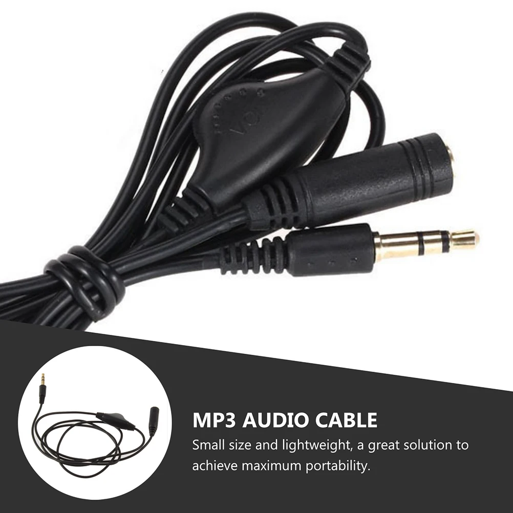 

2Pcs 3.5mm Male to Female Audio Extension Cable Stable Connection Pulley Volume Control for Mobile Devices 3.5mm Audio Cable