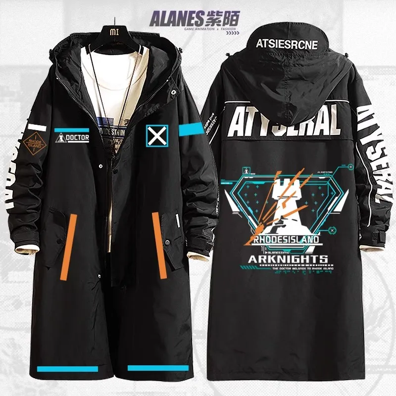 Game Arknights Doctor RHODES ISLAND Cosplay Costume Long Trench Fashion Handsome Coat Jacket Autumn Winter Casual Windbreaker