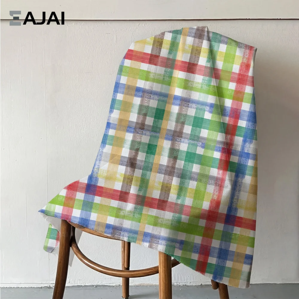 

Eajai Christmas Plaid Fabric Soft Sewing Quilting Fabric for DIY Craft Home Decoration Pajamas Shirts Scarves Blanket
