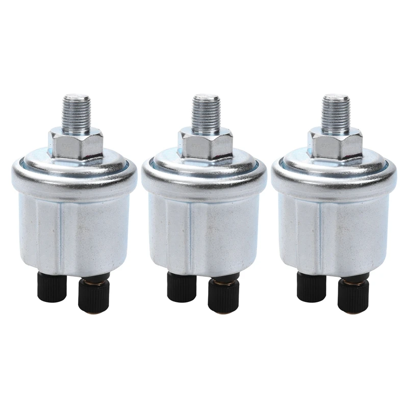 3X Universal Vdo Oil Pressure Sensor 0 To 10 Bars 1/8 Npt Generator Part 10Mm Crew Plug Alarm Pressure Sensor Plug