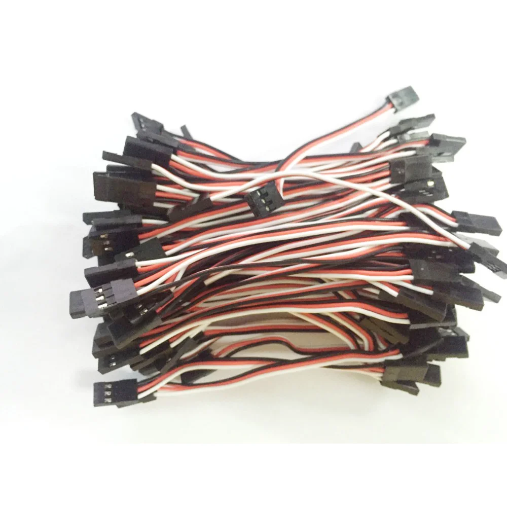 10pcs 100mm 150MM 200MM 300MM Servo extension cord Male to Male for JR Plug Servo Extension Lead Wire Cable 10cm