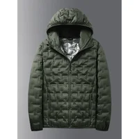 Winter White Down Jacket Men Graphene Self-heating Windproof Pleated Hooded Puffer Jackets Casual Warm Down Coats Male Clothing 5