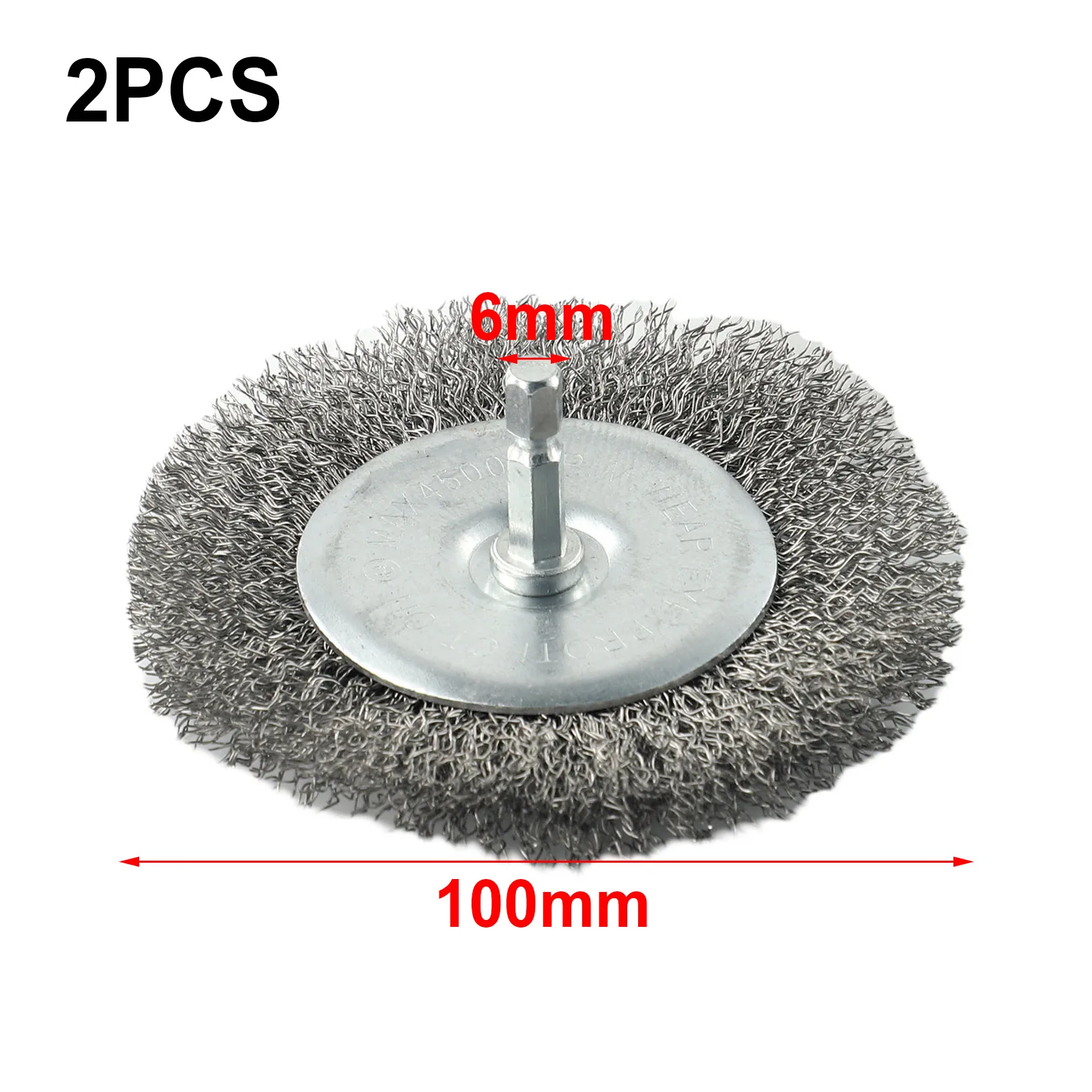 2pcs Stainless Steel Electric Joint Brush Replacement Brush Wire Brush Set Metal Grout Brushes 6mm Shank For EFB 400 401 Blister