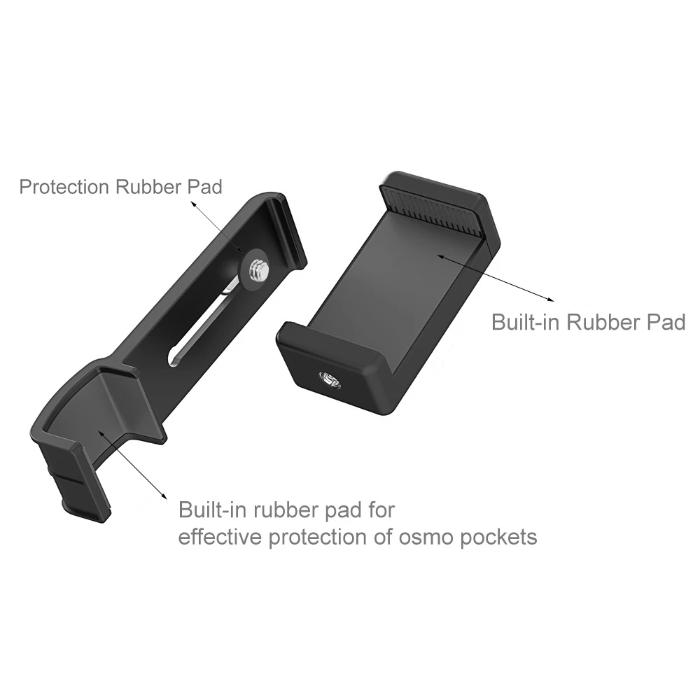 PULUZ Smartphone Fixing Clamp 1/4 inch Holder Mount Bracket For DJI OSMO Pocket/Pocket 2 Handheld Gimbal Accessories