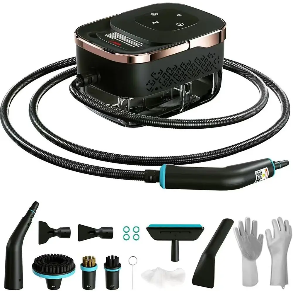 

Powerful Multipurpose Cleaning Steamer with 4Bar Pressure & 15S Heat for Home, Dirt, Grease, Grout, Tile, Floor, Car Detailing