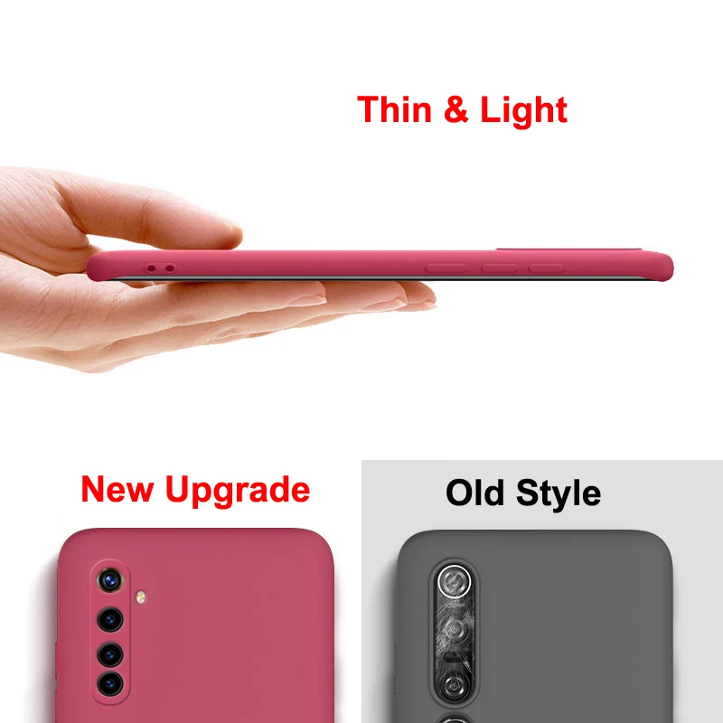 for OPPO Realme X7 6 6S X50 Pro Find X3 X2 Neo Lite XT Reno 5 4 Case Liquid Silicone Candy Protect Lens Soft Cover Funda Housing
