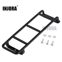 INJORA 1 Uds escaleras de escalera negras de Metal recto/curvo para 1:10 RC Rock Crawler TRX4 Axial SCX10 90046