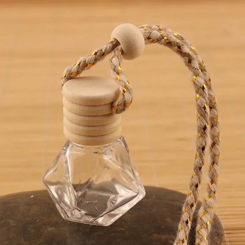 Car aromatherapy empty bottle perfume oil dispenser volatile car air conditioning outlet rear-view mirror glass bottle
