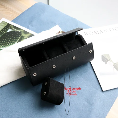 Imagen 2 del producto Rollo de reloj personalizado con logotipo, Estuche De Viaje para reloj, caja de reloj personalizada, caja de reloj de cuero, caja de reloj grabada, regalos para hombres y mujeres