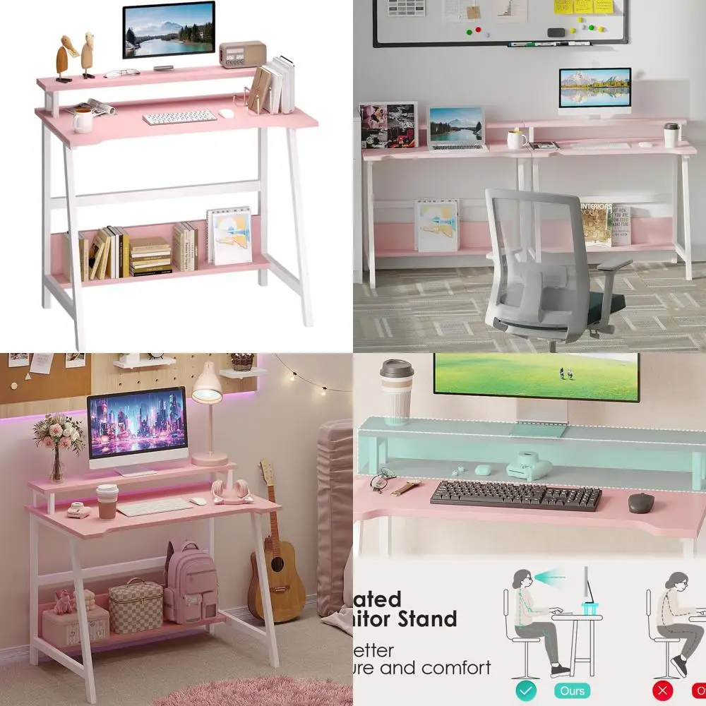 

Компактный современный стол для ноутбука 31,5 с местом для хранения и книжной полкой для небольших помещений