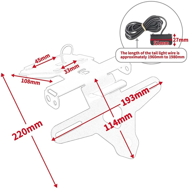 

Motorcycle Fender Eliminator Rear License Plate Bracket Holder For Suzuki GSX-S1000 GSX-S1000F GSX-S750