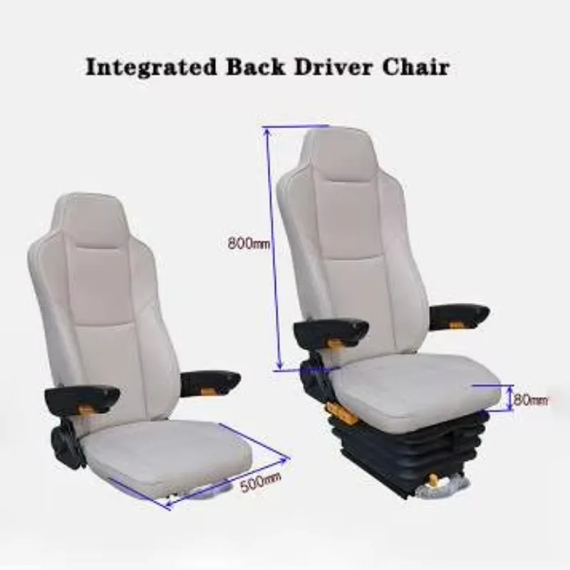 360 Rotating RV Driver Seat Airbag Shock Absorption Waterproof Leather/Cloth Material Model L094T Universal Fitment