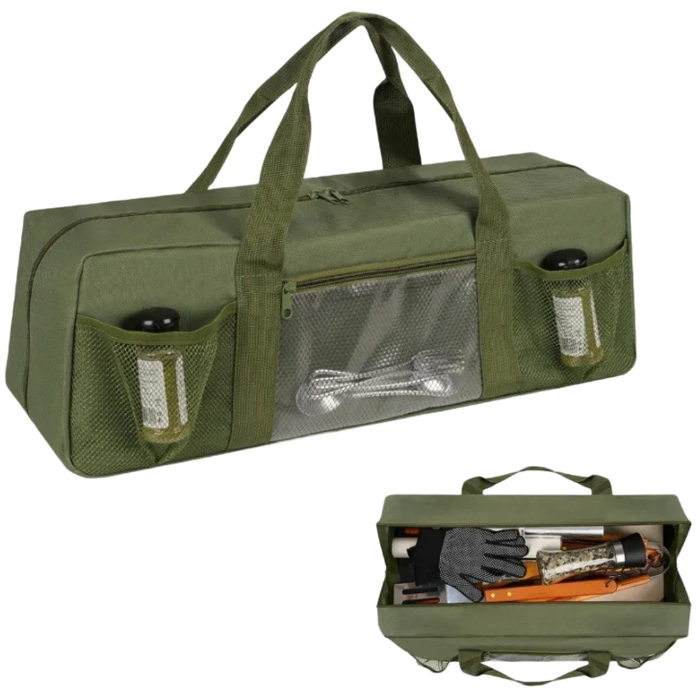 

BBQ Grill Tools Storage Bag Portable Outdoor Camping Cooking Gear Organizer 36-55L Transporting Grilling Tools Spare Parts