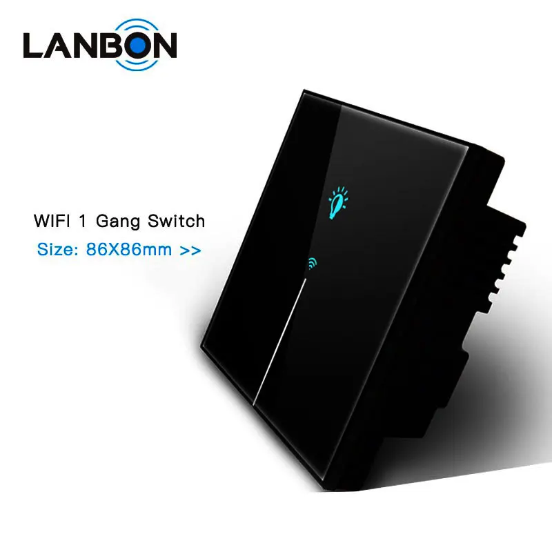 LANBON Smart Home WiFi Touch Switch for Villa and Apartment 2 Gang Electrical Smart Wall Light Switches Free APP Remote Control