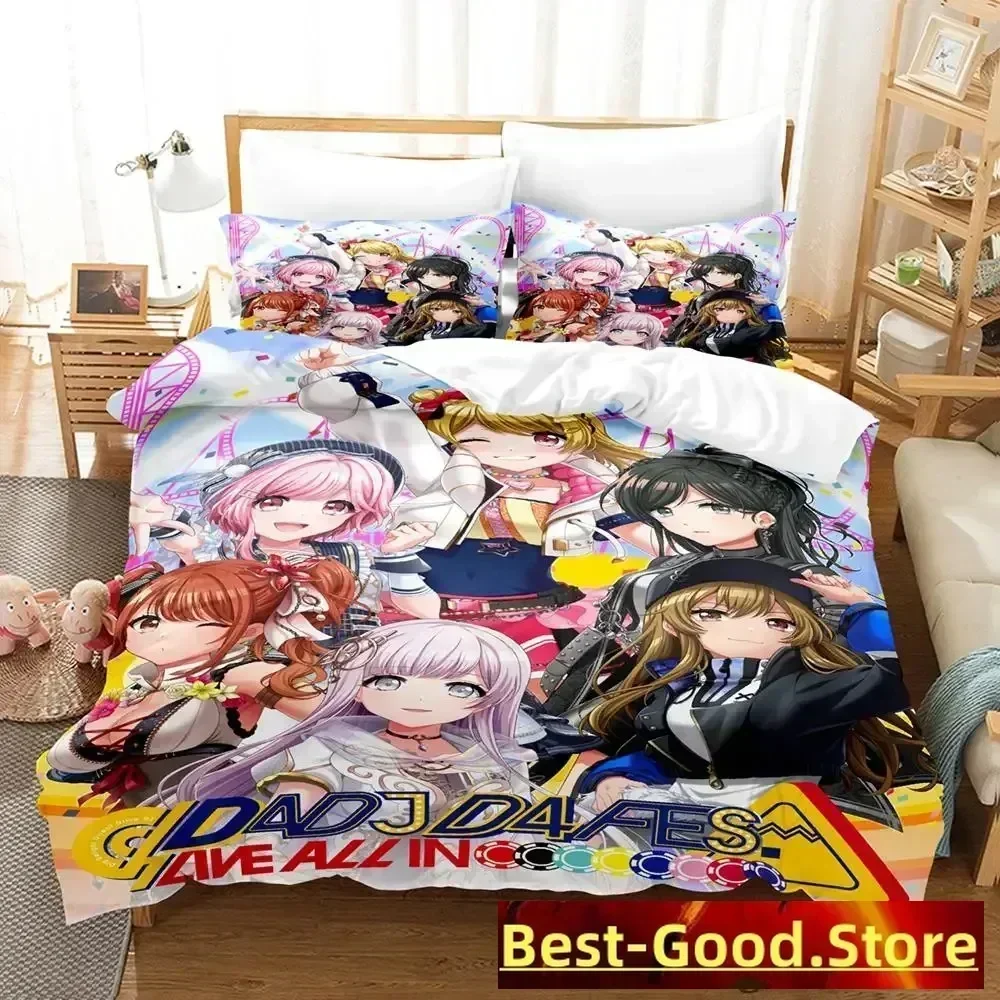 2023 D4DJ All Mix BBedding Set Duvet Cover Sheet Printed Bed Set Pillowcase Bed Full Queen King Size Comforter Bedroom