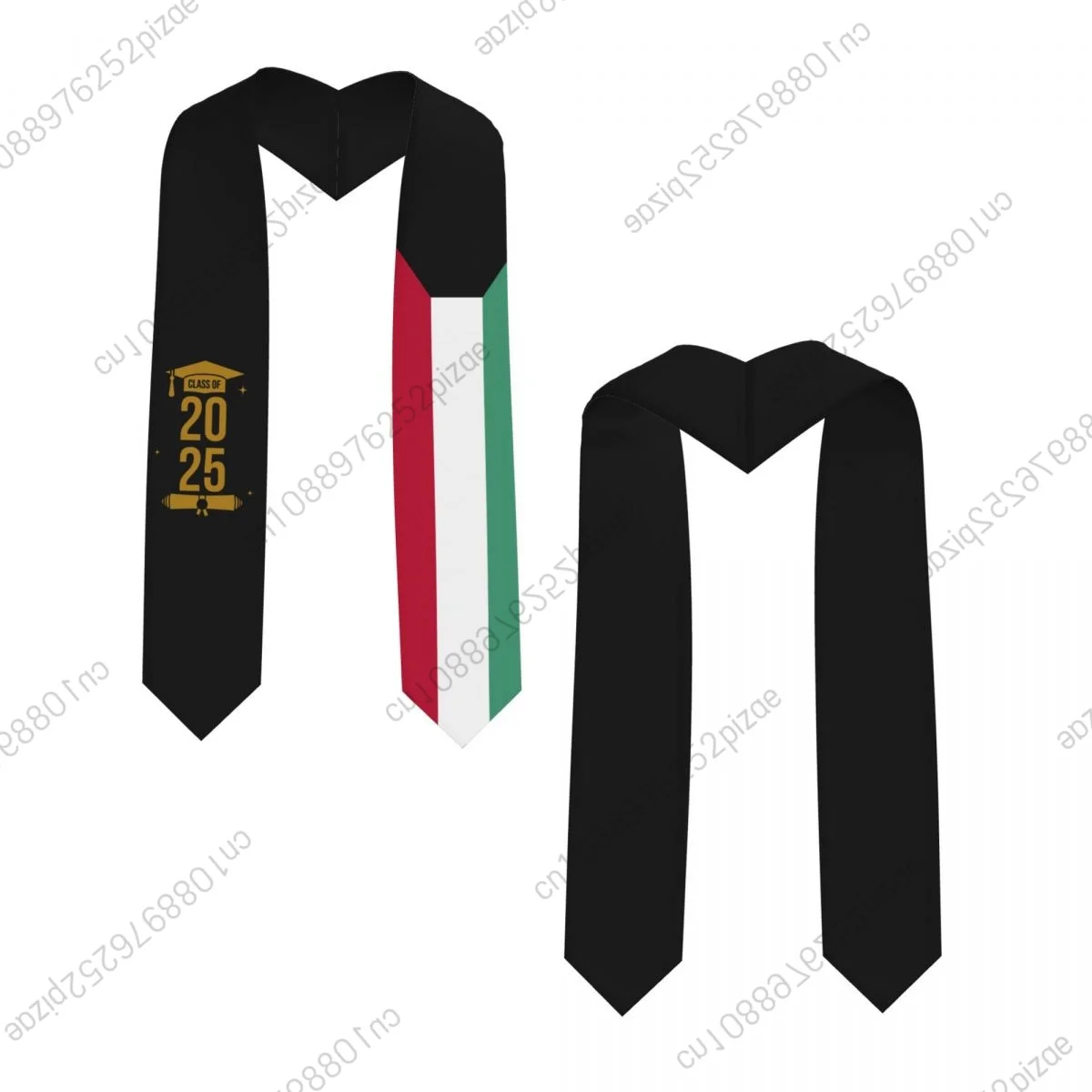 جديد فئة علم الكويت 2025 183*13 سنتيمتر سرق وشاح التخرج للطلاب الدوليين فخور #5