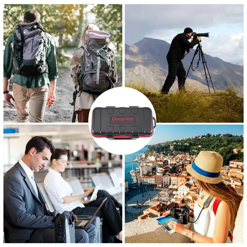 24-Hour Delivery Desiontal Waterproof SD Card Holder Camera Battery Case SD/XQD/CF/TF For Nikon EN-EL15 EN-EL 14A LP-E6 /Sony/Le