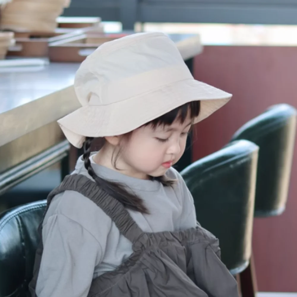 

Korean Style Baby Sun Protection Cap Candy Color Breathable Kids Bucket Hat Streetwear Sunscreen Children Fishman Hat